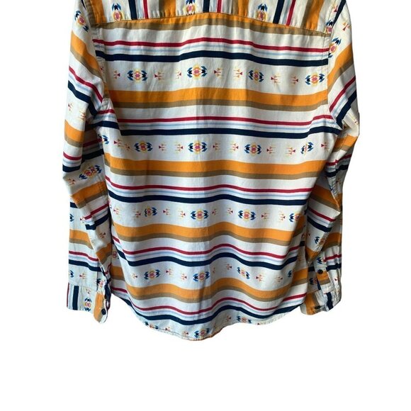 Koto Western Aztec Retro Vintage Long Sleeve Cowboy Button Down Size Medium - Picture 5 of 9